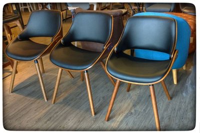 【找椅子】北歐復刻休閒椅 爵士椅 曲木椅 洽談椅 起居椅 " 黑色"