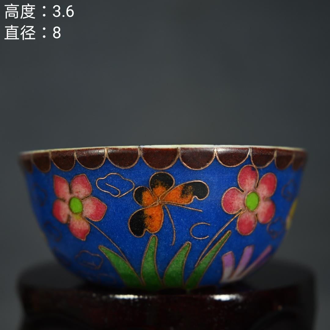 大明成化年制款青花纏枝十八鳳凰紋飾皿極品！直径20.5 cm、高さ4.5 cm-