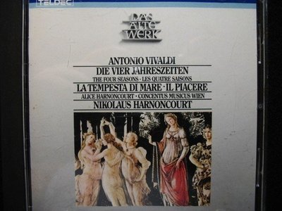 VIVALDI 韋瓦第 -Die Vier Jahreszeiten -Nikolaus Harnoncourt -1984日本盤- 351元起