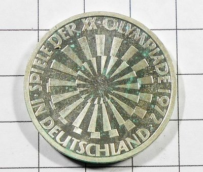 FA084 德國1972年 慕尼黑奧運 五輪銀幣