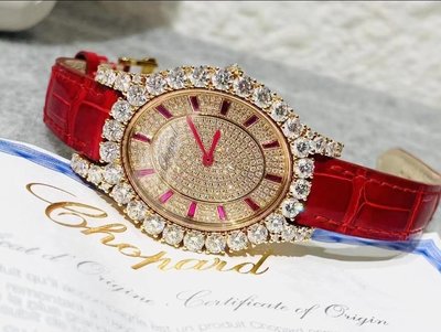 專櫃正品 CHOPARD 蕭邦 L’HEURE DU DIAMANT系列 18K玫瑰金 原鑲鑽 腕錶（ 全新現貨！優惠促銷中 ）