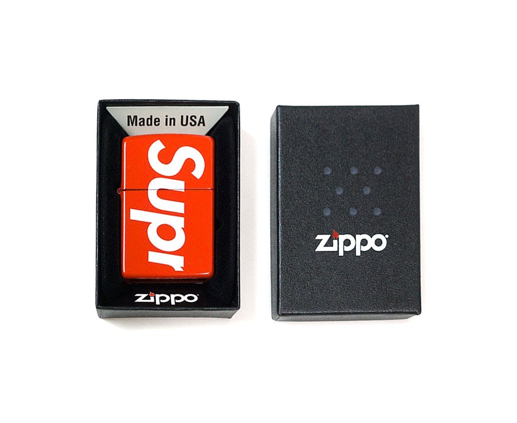 【希望商店】Supreme Logo Zippo Red 18SS LOGO 經典滿版防風