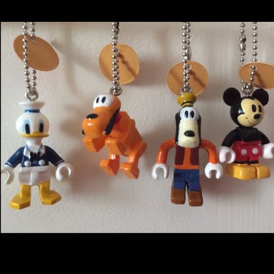 Disney 迪士尼 米奇 米老鼠 樂高積木 吊飾 公仔 鑰匙圈 高飛 唐老鴨 布魯托 lego