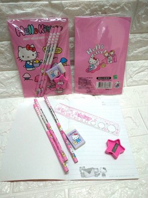 【正版】Hello Kitty 袋裝 筆記文具組