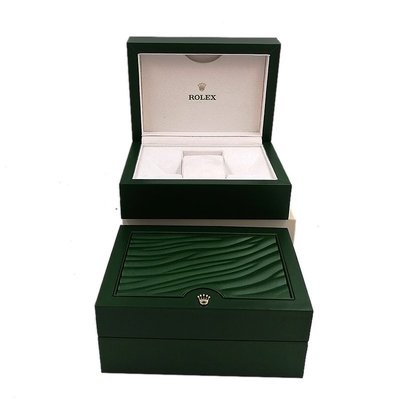 現貨 手錶盒精美勞力士手表盒子 高檔波浪紋綠色包裝瑞士品牌禮物收納盒ROLEX