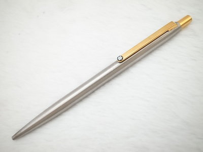 B508 萬寶龍 德國製 全鋼貴族二星原子筆(金夾)(8成新)(天頂按壓式)