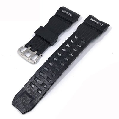 卡西歐 G-Shock GWG-1000GB 錶帶錶帶 PU 矽橡膠替換黑色防水皮帶手錶配件