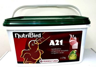 凡賽爾A21奶粉《A21綠蓋營養素/鳥奶粉3kg》小型鸚鵡、雀科幼雛鳥適用