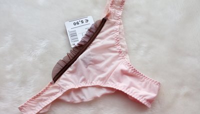 ＊JOLINNA~SHOP＊82419 義大利品牌 Tezenis~甜心粉色精緻丁字褲~S號~直購250元~