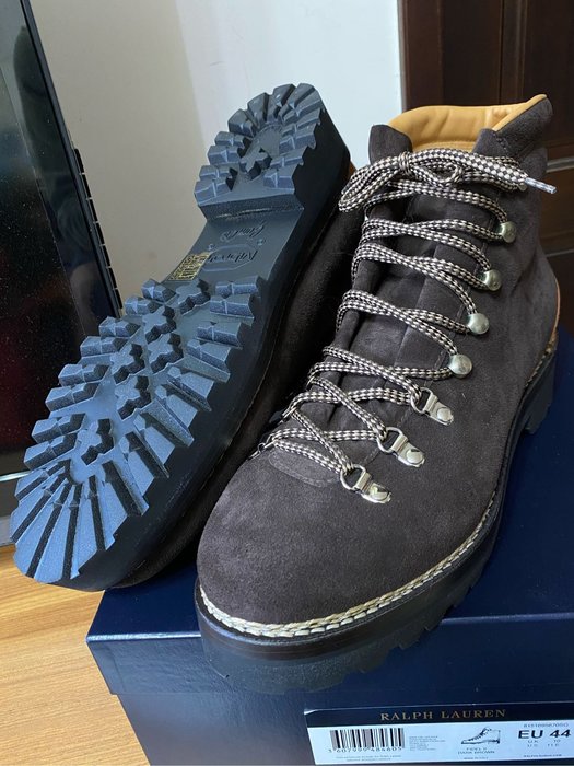 Ralph Lauren Fidel II Hiking boots 巧克力色 麂皮 登山靴王者 Made in Italy by MARMOLADA  UK10 | Yahoo奇摩拍賣