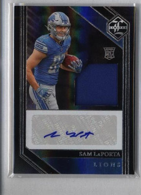 美式足球 NFL Sam LaPorta RC 簽名卡 2023 Limited 限量99張