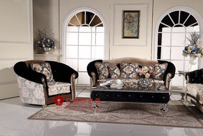 [紅蘋果傢俱] HM-2095 新古典系列 歐式 沙發 法式 絨布沙發 奢華沙發組