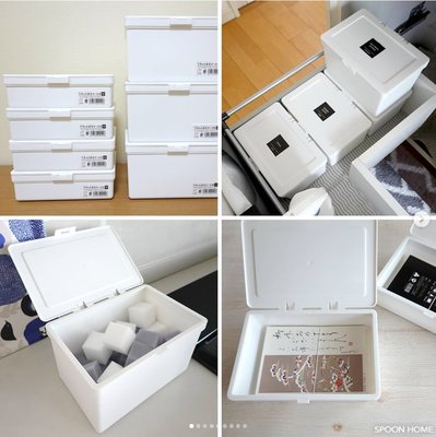 [霜兔小舖] 代購 日本製 白色掀蓋收納盒 置物盒/整理盒 小物收納盒 洗衣球 口罩收納 純白翻蓋盒