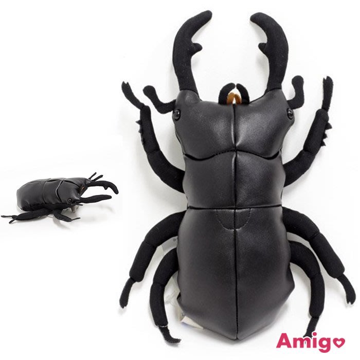 阿米購日本昆蟲王者昆蟲仿真合成皮革娃娃25cm 玩偶甲蟲大鍬形蟲 Yahoo奇摩拍賣