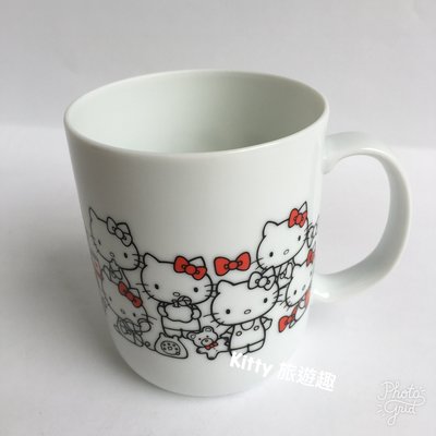 [Kitty 旅遊趣] Hello Kitty 馬克杯 凱蒂貓 白色 咖啡杯 水杯 茶杯 杯子 陶瓷杯