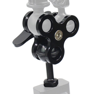 [UD]MOTO 三孔蝴蝶夾 潛水裝備 補光燈支架球頭夾 運動相機攝影燈夾