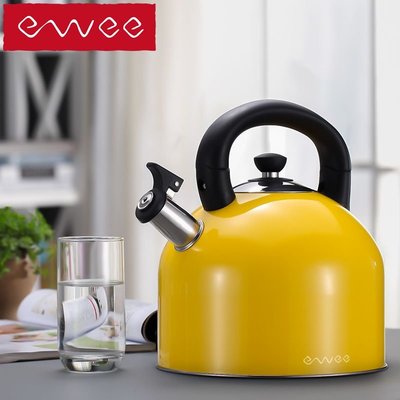 德國ewee 家用燒水壺304不銹鋼鳴笛音水壺大容量電磁爐電陶爐專用-特價