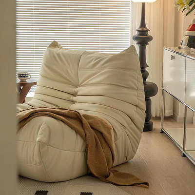 毛毛沙發懶人沙發可躺可睡原版togo客廳簡約躺椅奶油風單人沙發
