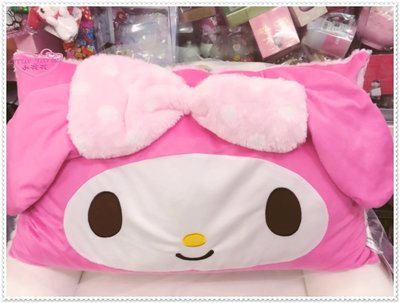 小花花日本精品♥ Hello Kitty  美樂蒂  抱枕枕頭 造型枕  桃色大臉 12329700
