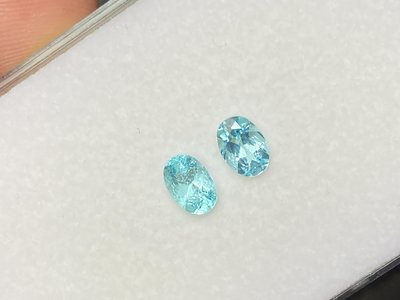 【台北周先生】天然含銅碧璽 paraiba 帕拉伊巴 2顆共1.02克拉 IF完美無瑕 霓虹藍 難得一對