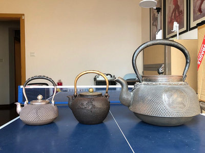 日本鐵壺，銀壺超大鐵壺，砂鐵材質74