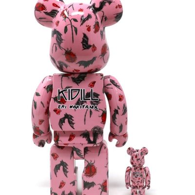 全新Bearbrick 400% + 100% Kidill x Eri Wakiyama Bat Pink | Yahoo