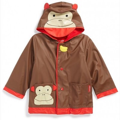 預購 美國 SKIP*HOP 全品項代購 雨天必備 可愛動物園兒童雨衣-小猴子