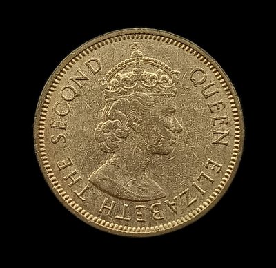香港  1974年   伊莉沙白ニ世   一毫   10分   銅幣   2679
