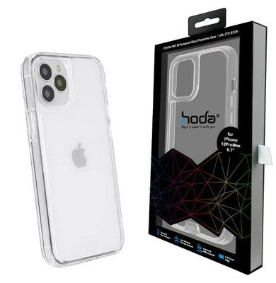 公司貨 hoda iPhone 12 Pro Max/12 Mini 透明背蓋晶石鋼化玻璃軍規防摔保護殼  手機殼