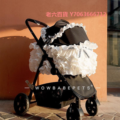 精品Wowbabepets新款白天鵝輕便可折疊提籃分離寵物貓狗推車中大型