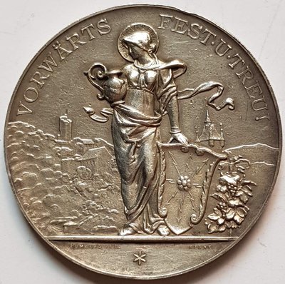 瑞士銀章1896 Swiss Kantonals Baden Silver Medal