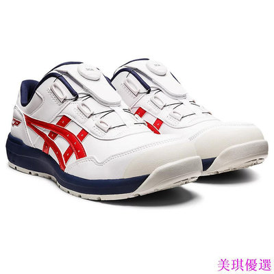 勞工 日本 亞瑟士 ASICS 安全鞋 CP306 BOA 白 旋鈕調整 輕量化 工作鞋 防護鞋 防滑 耐油 防水防塵-美琪優選