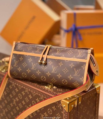 二手Louis Vuitton LV 中古系列斜挎三角Popincourt金球包 M40008