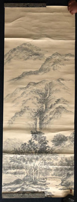 【J1434】日本畫 絹本 老畫 款：日本著名畫家入江波光