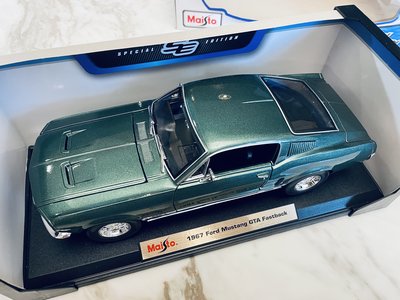 Maisto 1:18 1967 Ford Mustang GTA 福特 經典 老野馬 跑車