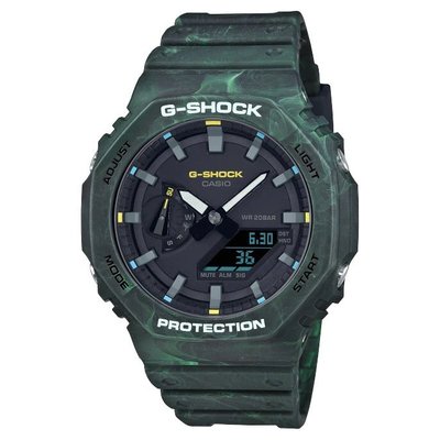 【柏儷鐘錶】CASIO G-Shock 八角手錶 農家橡樹 枯綠 森林綠 GA-2100FR-3A