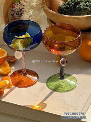 酒杯Shinymomo創意小眾ins韓風彩色小球玻璃酒杯糖果撞色可愛雞尾酒杯
