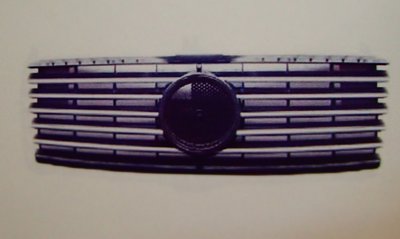 泰山美研社 20021905  BENZ 賓士 W202 93-99 無框 亮黑 10線大星 水箱罩 水箱護罩