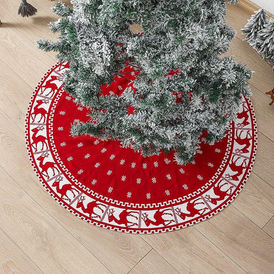 【現貨精選】縱鴻新品聖誕節樹裙針織樹裙圍裙聖誕樹裙 針織雪花鹿聖誕禮品