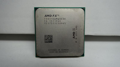 AMD  FX-8310,, 3.4 GHz (MAX 4.3 GHz)/ 8核心/ 8執行緒 ,, AM3+腳位...,無散熱風扇
