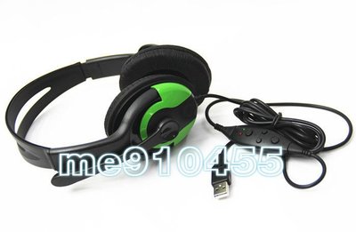 全新 PS3 PC 耳機 PC電腦耳機 PS3有線耳機 PS3耳麥 麥克風 黑綠 有現貨