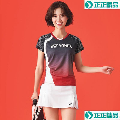 2023新款尤尼克斯羽毛球服YY男女套裝裙子T恤透氣吸汗 大賽服~正正精品