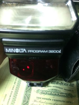 Minolta Program 3200i 閃光燈 附原廠 皮套 (Nikon、Canon可參考)