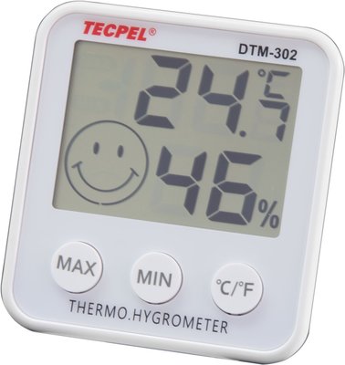 TECPEL 泰菱 》DTM-302 溫濕度計 溫溼度計 溫度計 銀白色 室內溫濕度計 買一送一