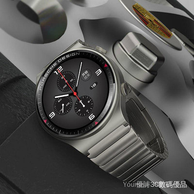 22mm通用錶帶 華為GT3 pro錶帶GT2 手錶ECG保時捷watch屬2e-3C玩家