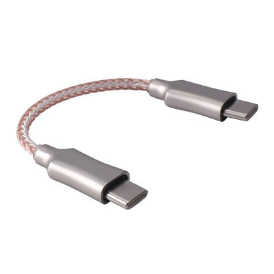 便攜式解碼放大器 OTG 電纜 Type-C 到 Type-C 錄音線 8 芯音頻線,用於 Hifi 耳機 OTG 適配