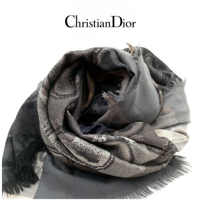 【皮老闆二店】二手真品Christian Dior 迪奧 披肩 珠寶圖 狀況不錯 E212