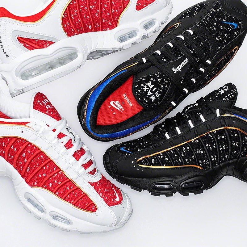 R'代購Supreme Nike air max tailwind 4 IV 白紅黑藍AT3854 100 001