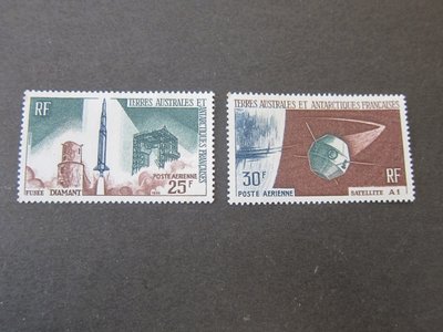 【雲品四】法屬南方和南極領地French Southern Antarctic 1966 Sc C9-10 UN MNH 庫號#BP17 80401