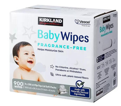 【日日小舖外送】好市多 Kirkland 科克蘭 韓國產 超柔軟無香精嬰兒濕巾 900張 濕紙巾
